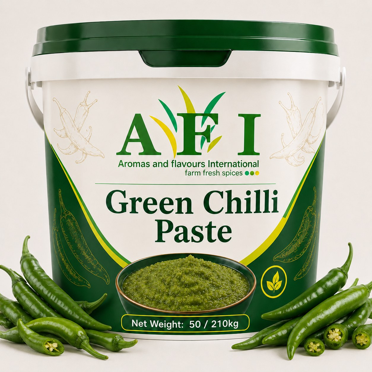 Green Chilli Paste, green chilli paste for hot sauce manufacturers
