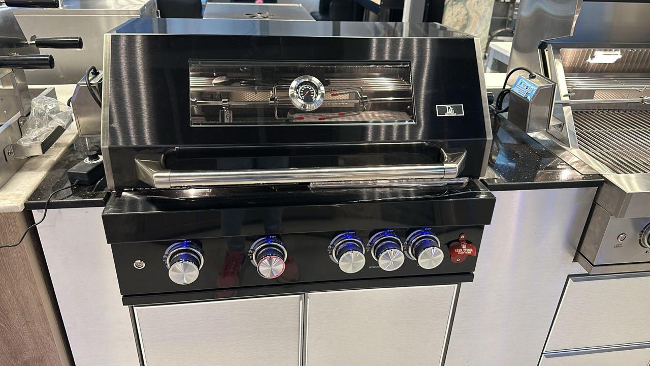 Diorr 4 Burner Grill Black Edition with Glass Window