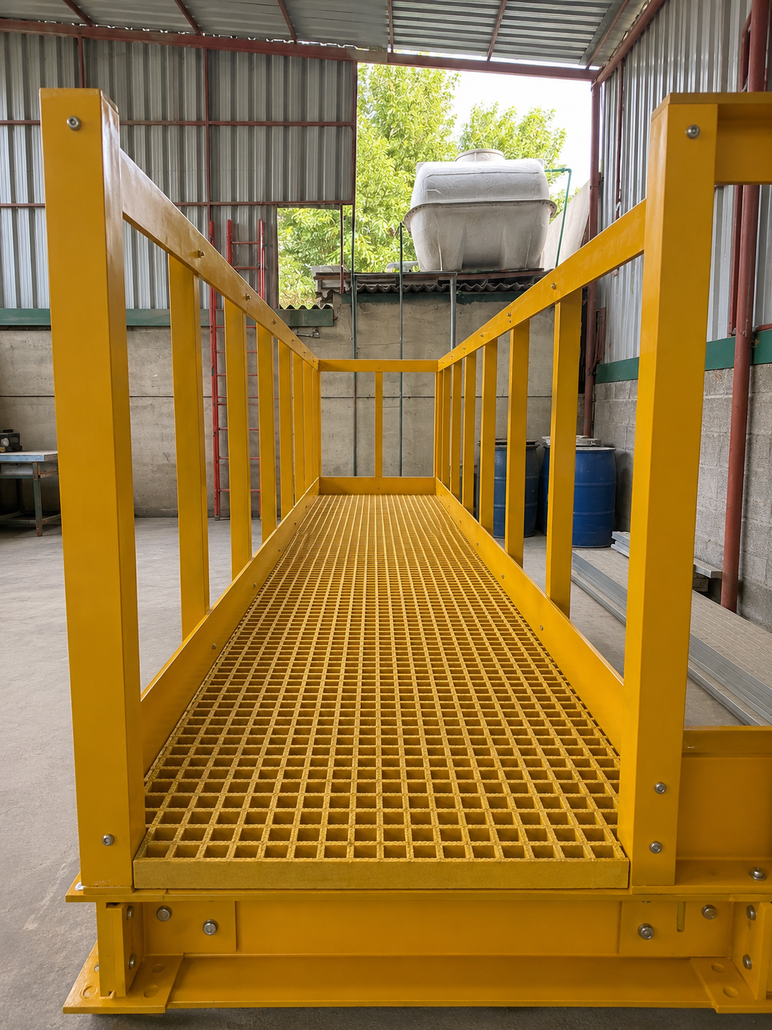 GRP panels stacked