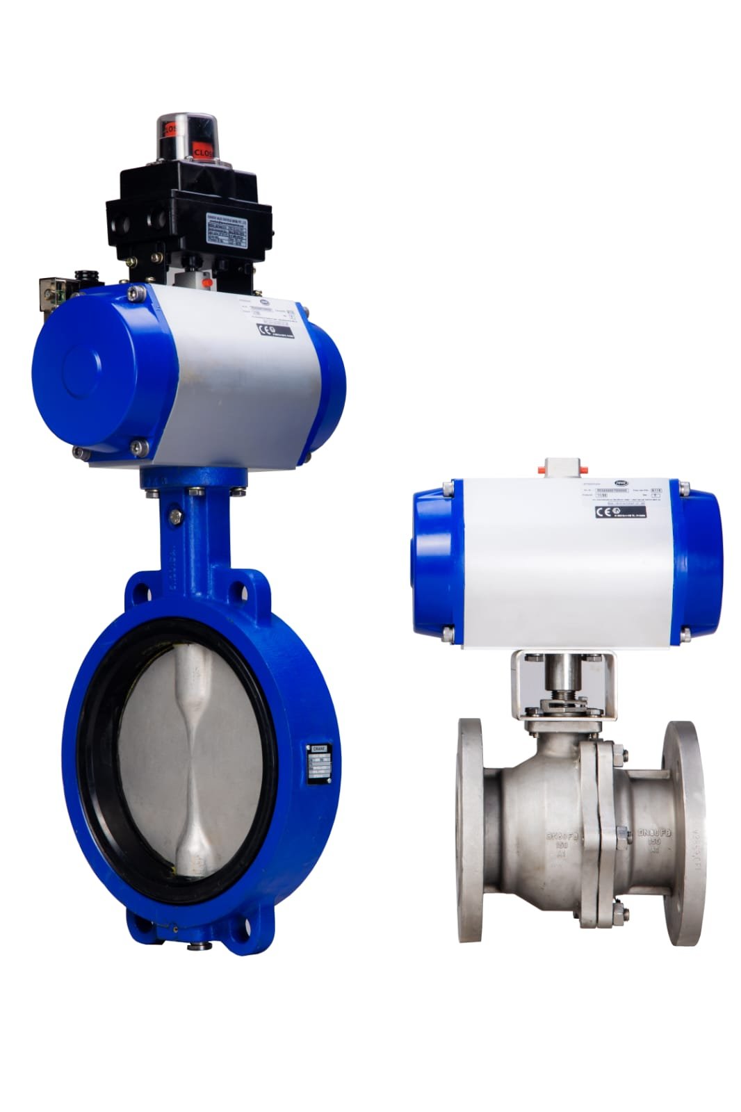 Actuated Butterfly and Ball Valves