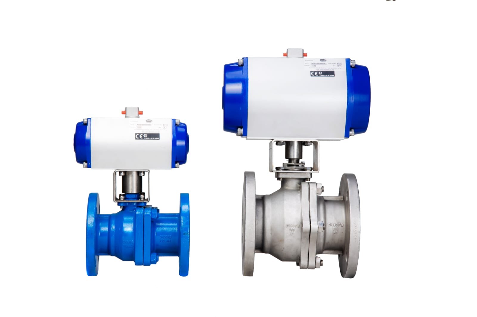 Flanged actuated ball valves