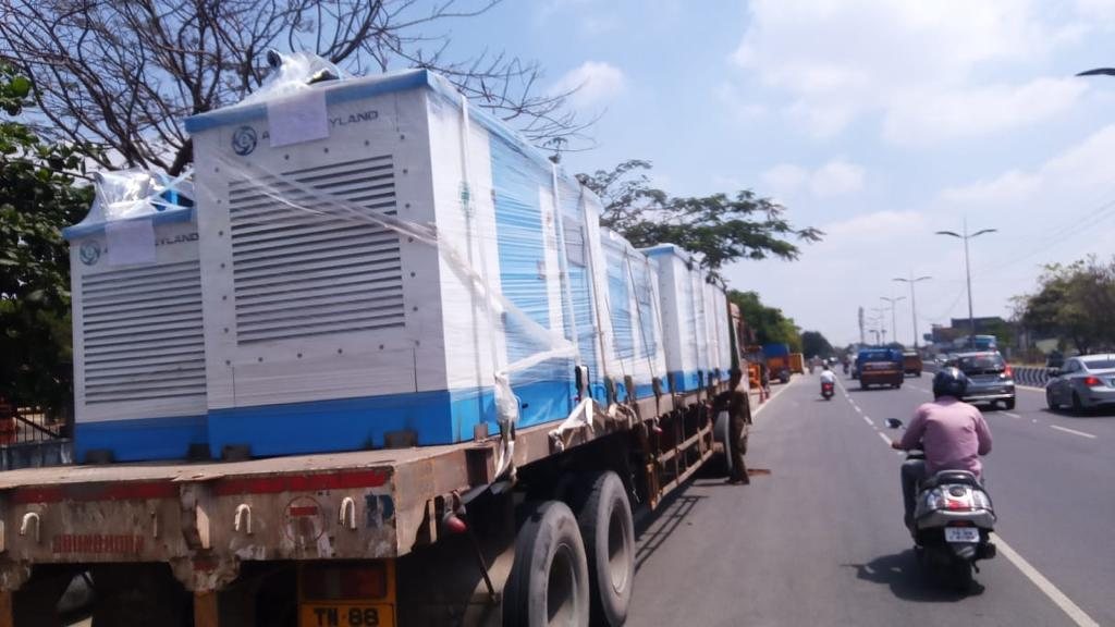 Gensets on a truck