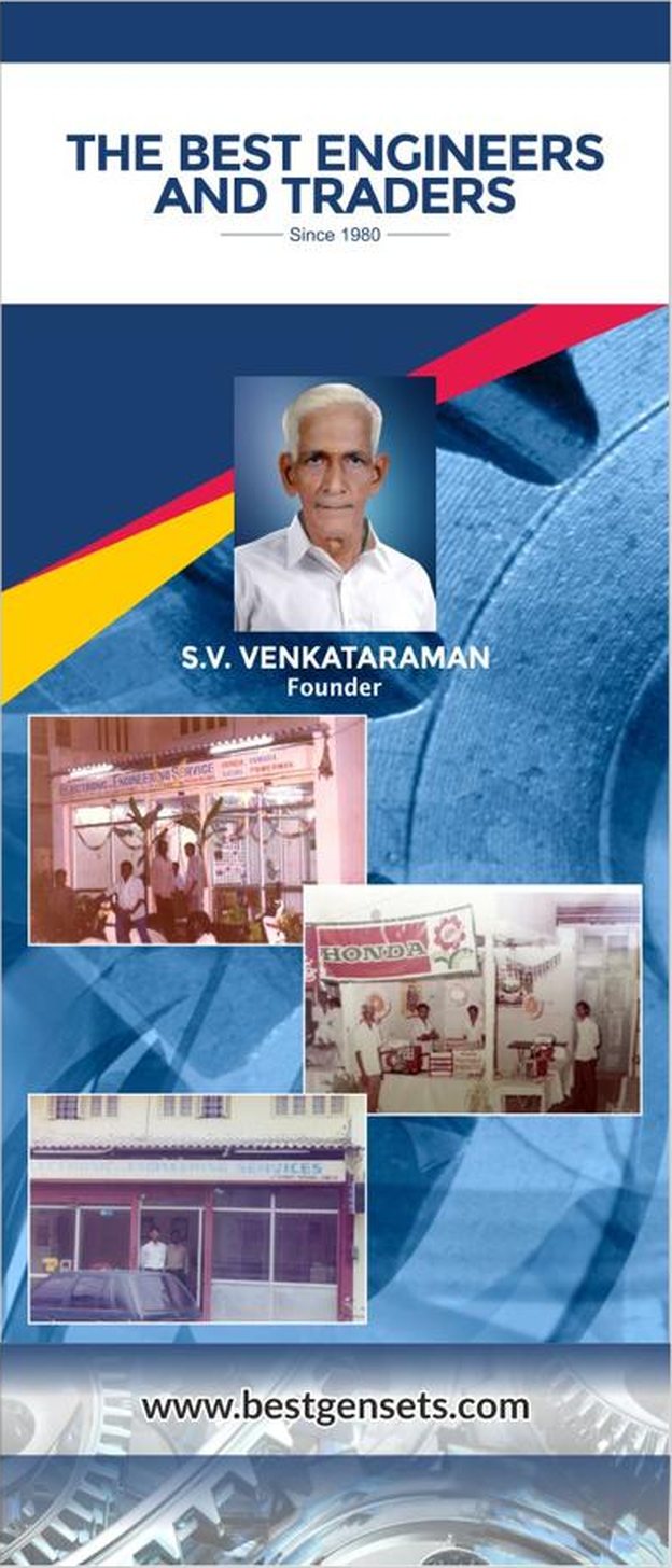 Banner showing founder S.V. Venkataraman