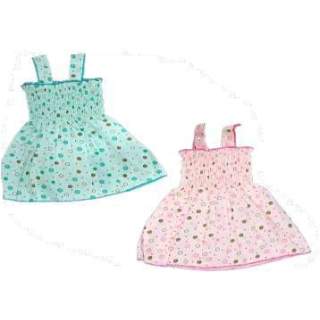 100 % Cotton Voile - Girl Newborn Dress Sleeveless With Smocking Elastic  (PACK OF 2)
