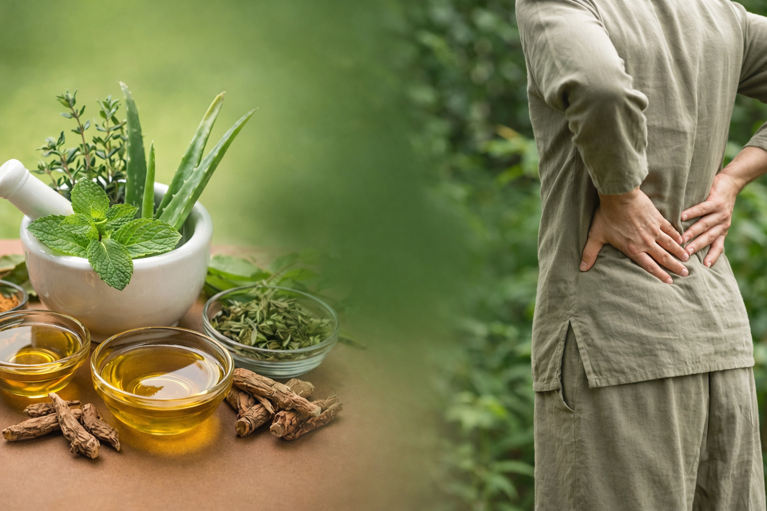 Natural healing garden