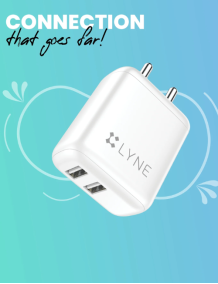LYNE by U&amp;I Chamber 7 3.4A Output, Dual USB Port, With Cable
