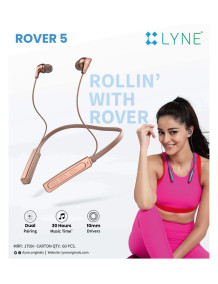 LYNE Rover 5 30 Hours Music Time Bluetooth Neckband with Magnetic Earbuds &amp; Mic