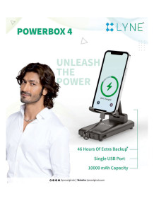 LYNE PowerBox 12 10000 mAh Power Bank With 20W Output &amp; LED Battery Indicator