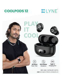 LYNE CoolPods 19 36 Hours Music Time True Wireless Earbuds with  ENC, Dual Mic and IPX4 Water Resistance