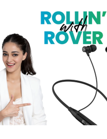 LYNE Rover 6 24 Hours Music Time Bluetooth Neckband with Magnetic Earbuds 