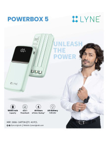 LYNE PowerBox 5 10000 mAh 4 in 1 Power Bank with LED Battery Indicator