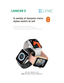 LYNE Lancer 1 Smart Watch 1.3" HD Screen, Bluetooth Calling &amp; IP68 Water Resistance
