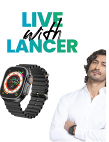 LYNE Lancer 2e Smart Watch  2.0 HD Screen, Bluetooth Calling, IP67 Water Resistance, Rotating Crown with Extra Silicone Belt