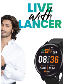 LYNE Lancer 1 Smart Watch 1.3" HD Screen, Bluetooth Calling &amp; IP68 Water Resistanc