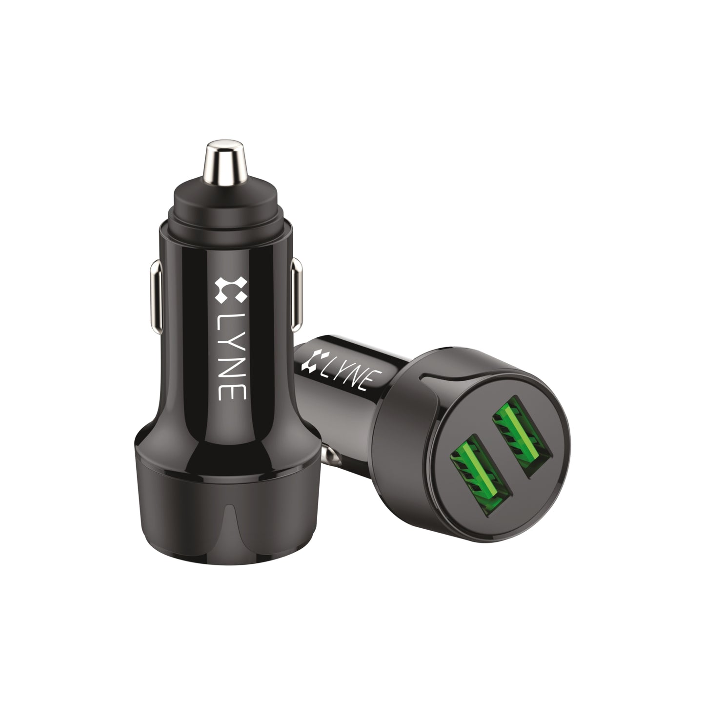LYNE Piston 2 Dual USB Port, 3.1 Amp Output Car Charger with Micro USB Cable